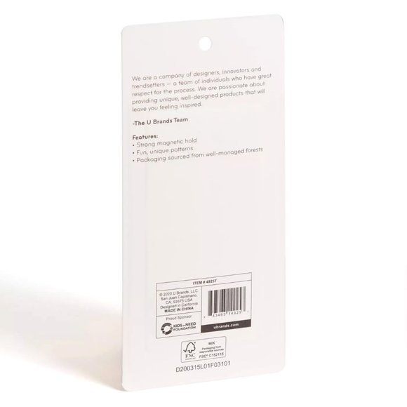 U Brands Square Magnets Tie-Dye + Denim 8 ct./pk. - Picture 2 of 3